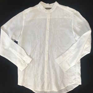 Cubavera linen blend shirt White L